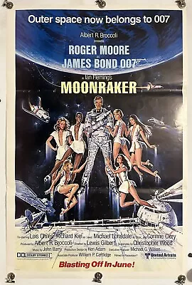 Moonraker 1979 Original One Sheet Movie Poster 27x41 James Bond 007 Rolled • $124.99