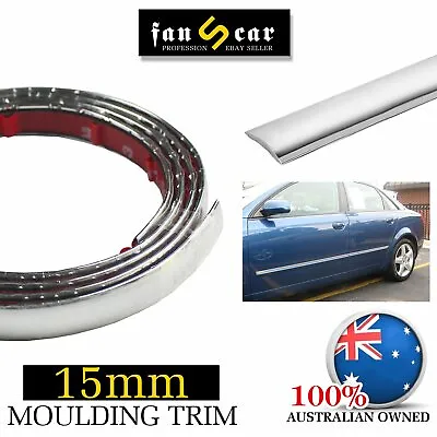 Chrome Molding Strip Auto Body Trim Windows Edge Rear Hatch Grille Cover 8Mx15mm • $32.54