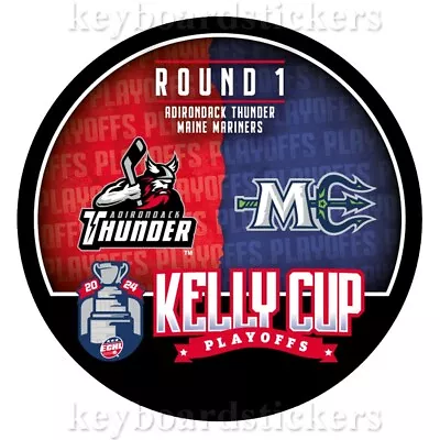 ECHL 2024 Kelly Cup Playoffs Dueling Puck Adirondack Thunder Vs Maine Mariners • $10.96