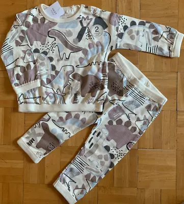 £14.49 • Buy BNWT Baby Boys Dino Sweatshirt/Top Legging Matching Outfit/Set 12-18 Months NEXT