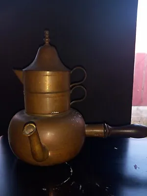 Vintage ORFEMEX Mexican Copper Kettle CHOCOLATE POT Rare Bell Under The Lid • $70