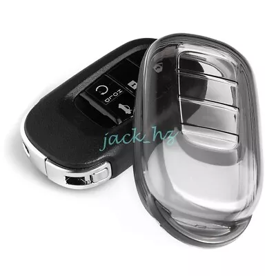 Black Transparent Car Key Fob Case Cover For Honda Civic Accord CR-V HR-V Pilot • $9.02