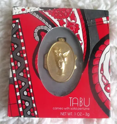 Vintage Dana Goddess Head Tabu Scent Solid Perfume Cameo Pendant In Box No Cord • £22.67