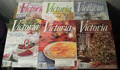 Lot Of 6 Magazine Issues Bliss Victoria Magazine Full Year 2010 • $7.99