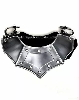 Medieval Gorget Armor Blackened Steel Mina Gorget Medieval Armor LARP Cosplay • $94