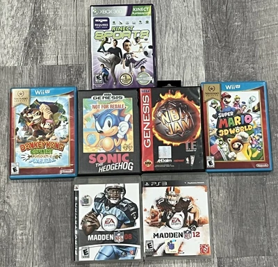 $34.99 • Buy Lot Of 7 Vintage Video Games - Sega/PlayStation 3/Wii/XBOX 360