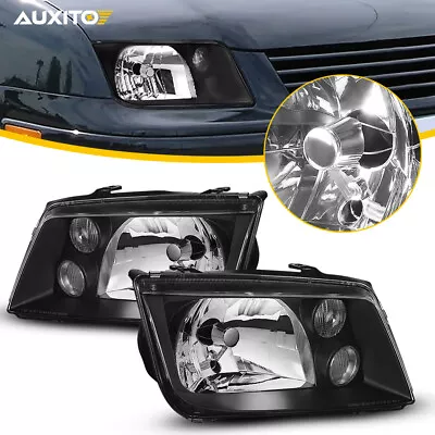 Black For 1999-2005 VW JETTA /Bora MK4 Headlights Lamps Headlamps Left+Right EOU • $82.64