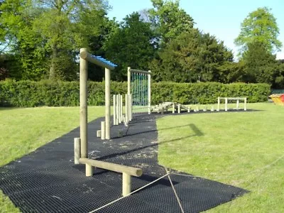 £56 • Buy Heavy Duty Rubber Grass Mat Outdoor Safety Flooring Garden Golf Playground X 2 