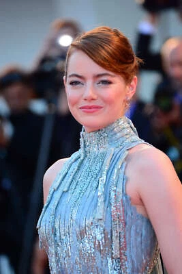 $4 • Buy A Emma Stone Posing Blue DRess 8x10 Photo Print