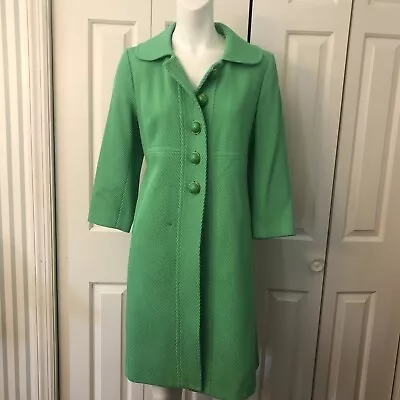 Milly Women's Coat 4 Apple Green 100% Silk 3/4 Sleeve New W Defect (Stains) $650 • $250