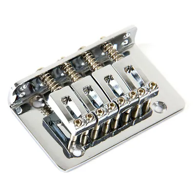 4 String Guitar Bridge Fixed Bridge For Mandolin Ukulele Cigar Box Guitar Chrome • $11.99