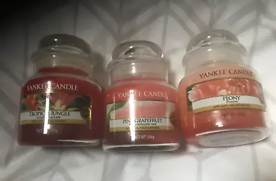 Yankee Candle Pink Grapefruit Peony & Tropical Jungle Small Jars • £8.99