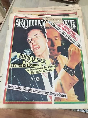 Vintage Rolling Stone Magazine - No. 250 - October 20 1977 - Sex Pistols Punk • $15