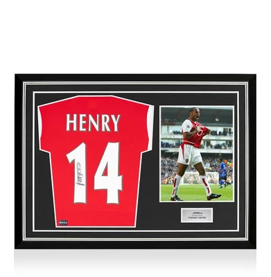 £664.99 • Buy Thierry Henry Back Signed Modern Arsenal Home Shirt In Hero Frame: Option 1
