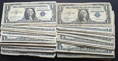 U.S. $1 One Dollar Silver Certificate Circulated Condition One Note Blue Seal • $3.29
