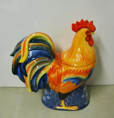 Certified International Ceramic Rooster Cookie Jar French Country Cottage • $54.95