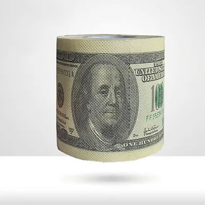 Forum Novelties  Money Toilet Paper $100 Bill Toilet Paper Pack Of 2 • $14.99