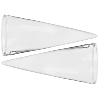 Clear Glass Wall Vase Cone Flowerpot (2pcs) For Hydroponic Plant-DC • £12.99