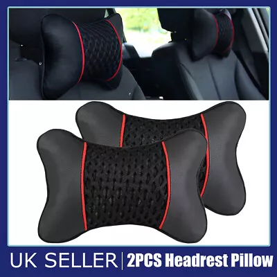2x Premium Car Seat Head Neck Rest Cushion Chair Support Pillow Back Headrest UK • £8.79