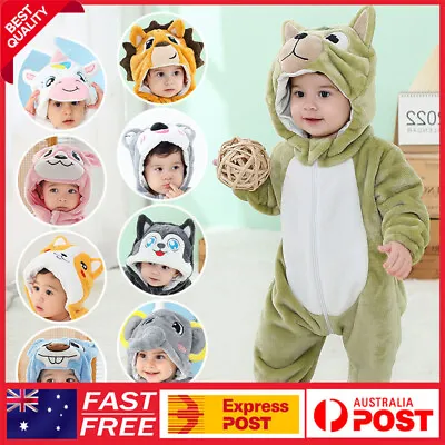 Toddler Baby Bodysuit Rompers Animal Jumpsuit Infant Clothes Pyjamas Kids Cute • $29.44