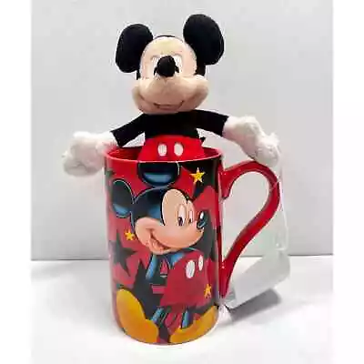 Disney Store Mickey Mouse Ceramic Coffee Mug + Plush Doll Red New • $19.95