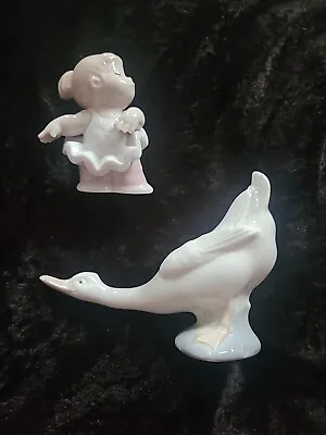 £5.50 • Buy Nao Figurines.Baby Ballerina And Goose.