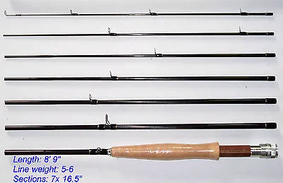 $169.99 • Buy Dblue Customized Travel Fly Fishing Rod 8'9  7 Pcs