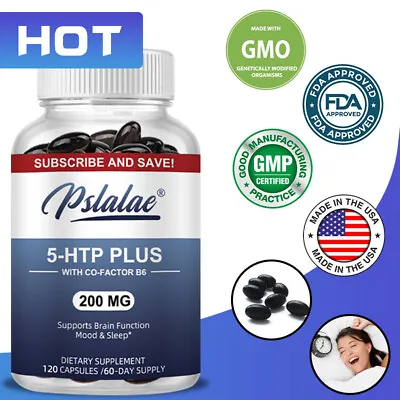 5-HTP Plus 200mg - With Co-factor B6 - Sleep Aid Positive Emotions & Relaxation • $10.18