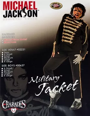 Micheal Jackson Child's Military Black Jacket W/ Pants Costume Size M (8-10) • $69.99