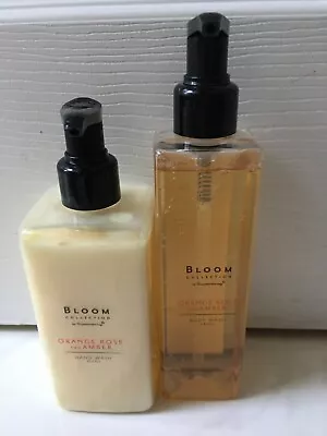 Bloom Collection Hand Wash And Body Wash Set. Orange Rose And Amber Body Set • £6.50