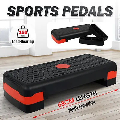 Aerobic Step Exercise Stepper Cardio Workout Steps Block Bench Riser Gym Fitness • $37.90