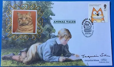 JACQUELINE WILSON Childs Author Tracy Beaker Signed 10.1.2006 Animal Tales FDC • £13.50