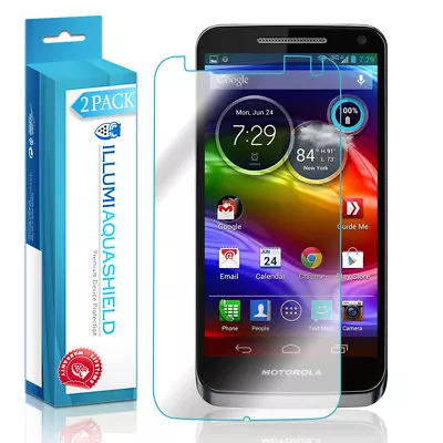 2x ILLumi AquaShield Crystal HD Clear Screen Protector For Motorola Electrify M • $12