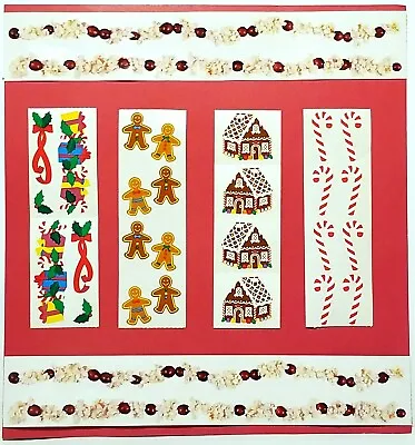 Mrs Grossman's Stickers LOT OF 6 STRIPS CHRISTMAS Candy Gingerbread Vintage 90s • $10