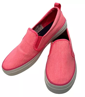 Sperry STS84936 Women's Crest Twin Gore Washed Neon Pink Twill Sneaker 6.5 M • $24.99