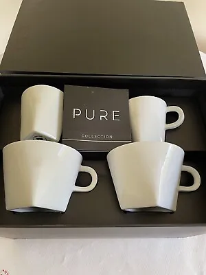 £35 • Buy Nespresso Pure Collection NEW BOXED 2x Espresso Cappuccino Mugs Cups Saucers FAB