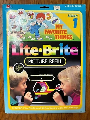 VTG 1986 Lite•Brite Picture Refill ~ My Favorite Things ~ Series 1 *New Complete • $15