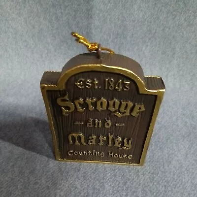 Tree Buddees A Christmas Carol Scrooge & Marley Counting House Sign Ornament • $22.50