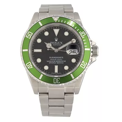 Rolex Submariner 16610 LV  Kermit  Steel Watch 40mm Case Black Dial / 18cm Strap • £10200