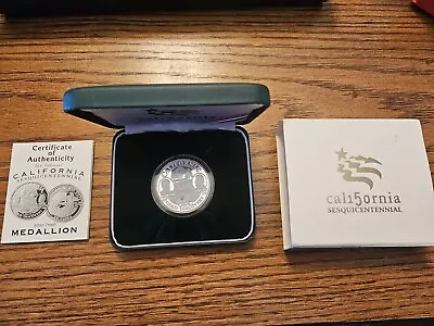 1848-1998 Gold Discovery California Sesquicentennial 1oz Silver 24Kt Gold W/COA • $65