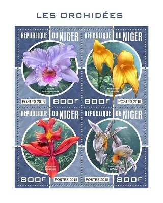 Orchids MNH Stamps 2018 Niger M/S • $15.90