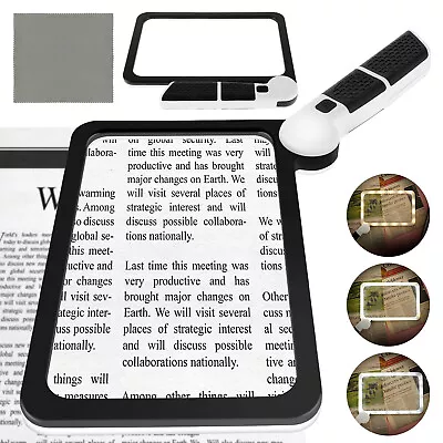 5X Magnifying Glass W/ 48 LED Light Clarity Handheld Seniors Reading Magnifier⋄ • $17.76