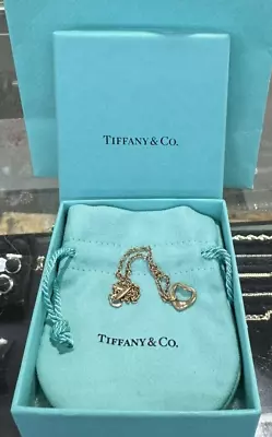 Tiffany & Co. 18k Gold Elsa Peretti Open Heart Bracelet • $750