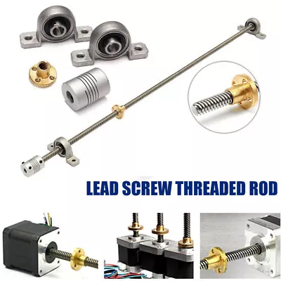 8mm Threaded Rod Trapezoidal T8 Lead Screw Set 600mm~1200mm For CNC 3D Printer • $8.34