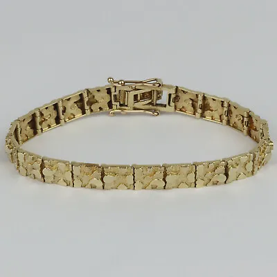 Vintage 14k Yellow Gold Womens Yin/Yang Pebble Link Bracelet 7  • $949