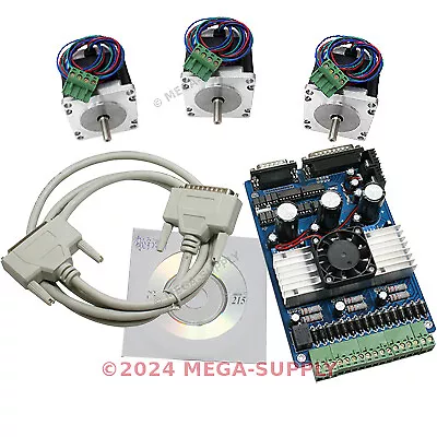 CNC Kit 3 AxisTB6560 NEMA 23 Stepper Motor Driver + Software Demo Mach3 • $133.46