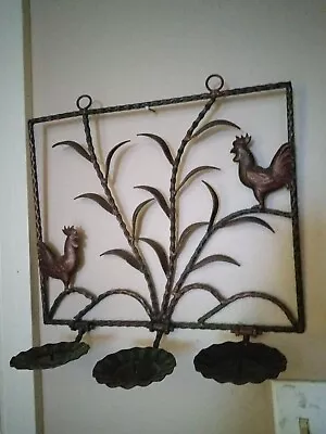 Cast Iron Rooster Wall Hanging Vintage • $5