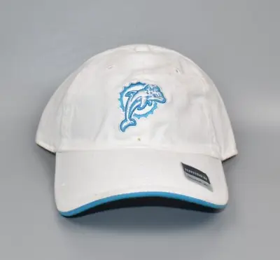 Miami Dolphins Reebok NFL Women's White & Blue Logo Strapback Cap Hat - NWT • $29.95