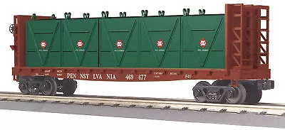 MTH Railking Trains Pennsylvania Flat Car W' Bulkheads & LCL Containers 30-76603 • $39