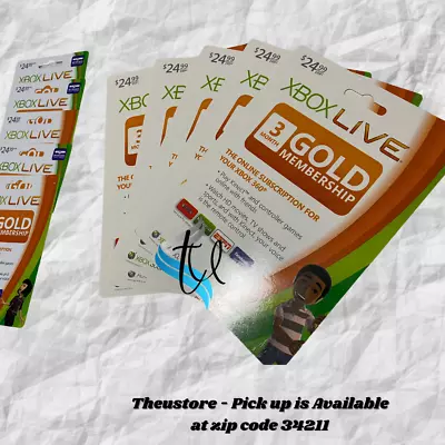 NEW Xbox Live Gold Membership Card Unscratched 3 Month • $21.50